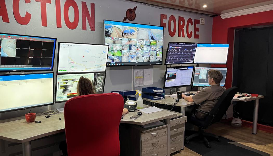 Action Force personnel working in the monitoring control room